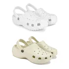 Combo of Clogs for Women (White & Beige, 5) (Pack of 2)