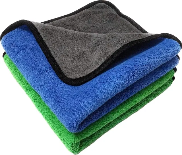Microfiber Car Cloth & Towels (Multicolour, 30x40 cm) (Pack of 2)