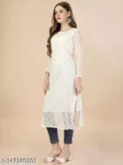 Net Kurti for Women,  White  