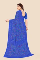 Georgette Bandhini Saree for Women 
