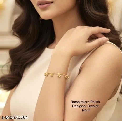 Stylish Bracelet for Women (Gold, Free Size)