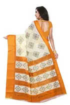 Linen Ethnic Motif Saree for Women 