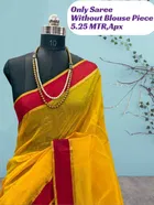 Kanooda Prints Fancy Cotton Silk Only Saree Without Blouse Piece
