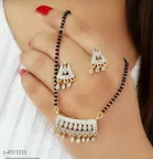 Alloy Mangalsutra with Earrings for Women 