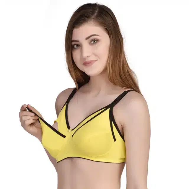 Feeding Bra for Women (Yellow, 32 B)
