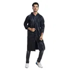 Solid Overcoat with Hoods and Side Pocket Raincoat for Men 