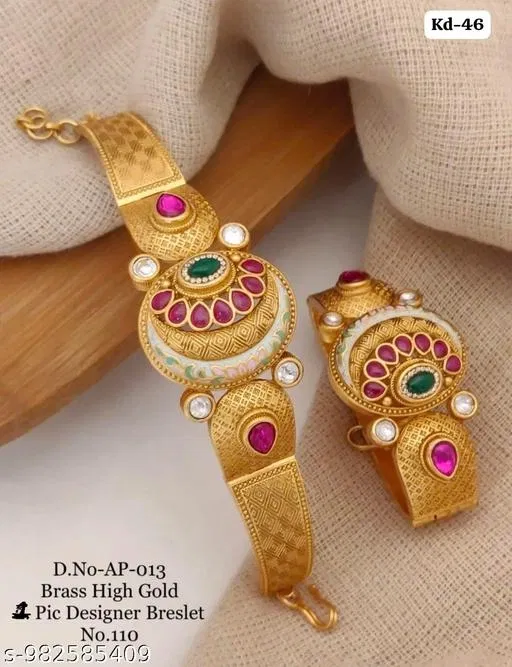 Bracelets & Bangles Gold Free Size for Women