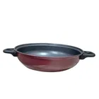 Aluminium Non-Stick Coating Kadai, Red, 24 cm, 1500 ml