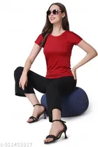 Half Sleeves Top & Bottom Set for Women 