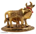 Metal Cow and Calf Statue 