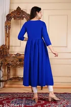 Rayon Kurti for Women, Blue 