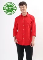 100% Cotton Full Sleeves Solid Shirt for Men 