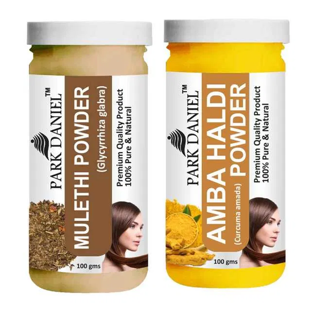 Park Daniel 100% Pure & Natural Mulethi Powder & Amba Haldi Powder (Pack Of 2, 100 g) (SE-568)