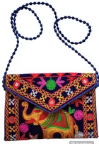 Handmade Rajasthani Sling Bag for Women (Blue)