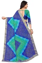Kanooda Fancy Women Georgette Flower Printed Saree 
