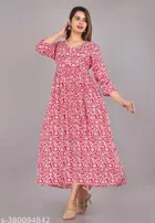 Anarkali Rayon Printed Kurti for Women 