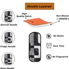 PVC Printed Fridge Top Cover with 3 Pcs Shelf Mats & Handle Cover 