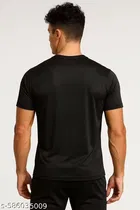 Active Wear Polyester T-Shirts for Mens ,Black 