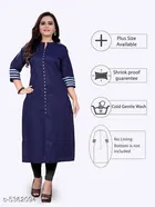 Solid Cotton Kurti for Women 