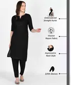 Rayon Solid Kurti for Women 