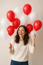 balloon 30 pcs red 30 pcs white 