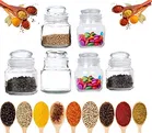 Afast Glass Container Jar With Lid for Kitchen Storage Pop Jar Glass Jar Food Storage Containers For Storing Spices,Jam,Honey,Aachar,Sugar,Coffee Beans 