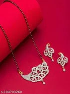 Alloy Mangalsutra with Earrings for Women 