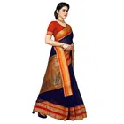 सिद्धिदाता टेक्सटाइल विमेंस कोटा डोरिया कॉटन टेम्पल जैरी बॉर्डर साड़ी विद अन-स्टीट्च्ड ब्लाउज पीस 