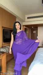 Pre-draped Georgette Saree for Women 