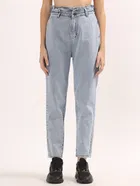 Cotton Straight Fit Jeans for Women 