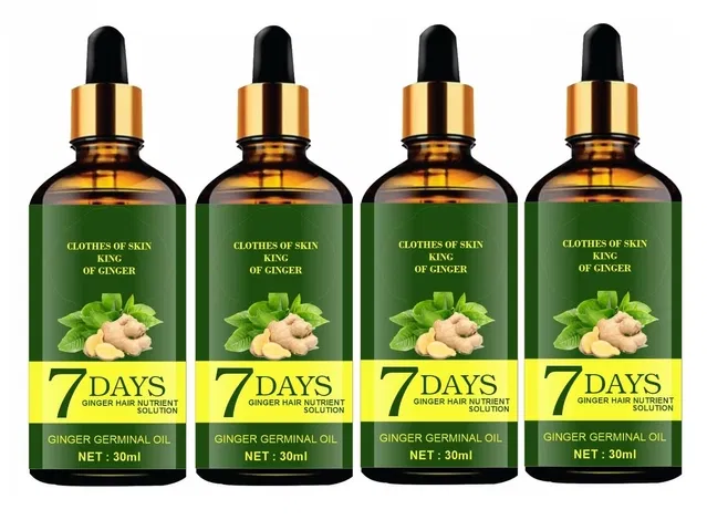 7 Days Ginger Germinal Herbal Hair Oil (30 ml, Pack of 4)