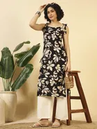 Tie Up Poly Crepe Kurti for Women 