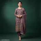 Embroidered Anarkali Suit for Women 