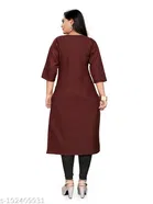 Embroidered Floral A-line Kurti for Women 