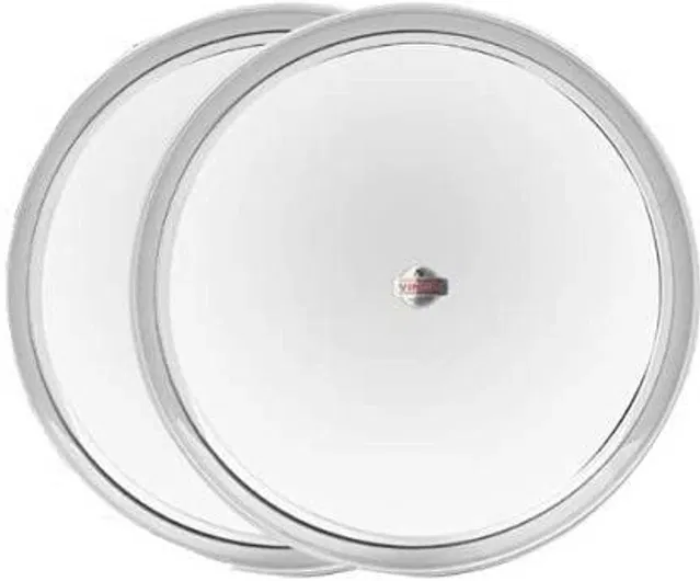 13 Inch Steel Rajbhog Plate, Pack Of 2