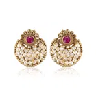 Brass Pearl Chandbalis Earrings for Women 