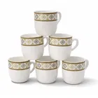 Ceramic Tea & Coffee Cup, White, Pack of 6 