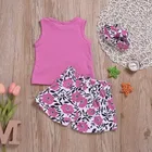 Cotton Blend Printed Clothings Set for Girls,  