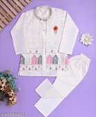 Embellished Art Silk Kurta Set for Boys 
