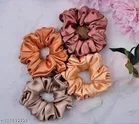 Casual Scrunchies for Women, Pack of 4 
