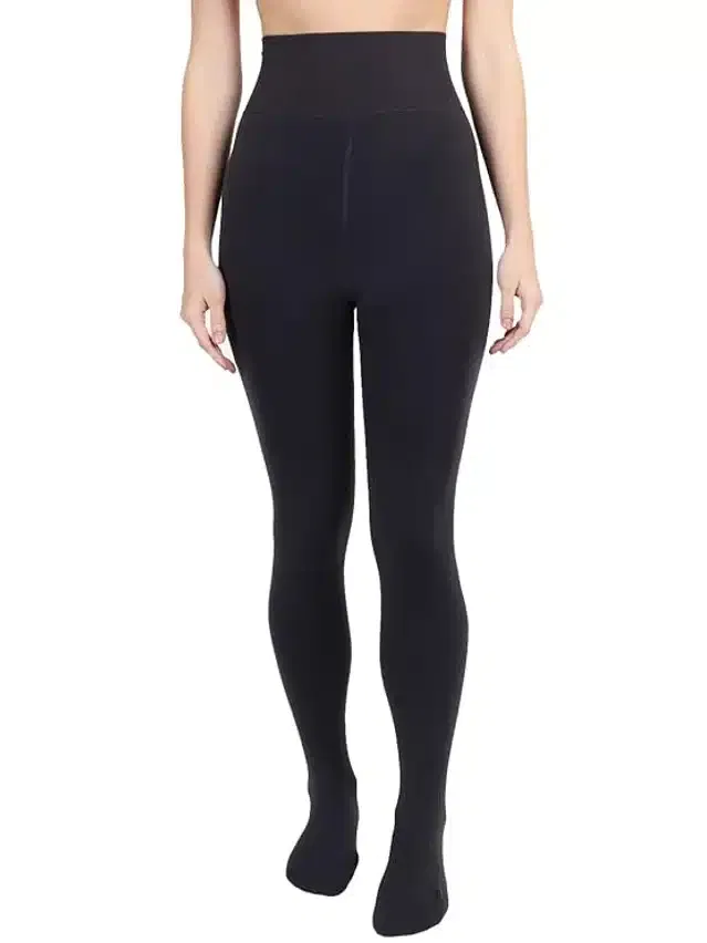 Fleece Winter Thermal Legging for Women (Black, Free Size)