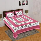Cotton Double Bedsheet with 2 Pillow Cover 