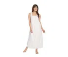 Cotton Sleeveless Nighty for Women (White, Free Size)