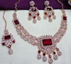 Rose Gold Finish Necklace Set for Women 