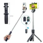 Plastic Earphonix Wireless Bluetooth Foldable Mini Tripod Extendable Selfie Stick 