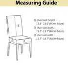 Homwatica Brown Damask Printed Elastic Chair Cover 50X65Cm Pack Of 4