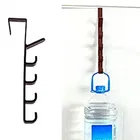 Door Wall Hooks Rail Plastic Cloth Hanger, Multicolor