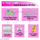59 Pcs 9th Birthday Decoration kit, Multicolour, Set of 1