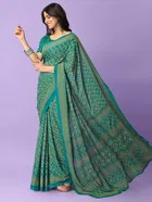 Georgette Printed Saree for Women 