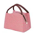 Red Stripe Insulated thermal Lunch Bag